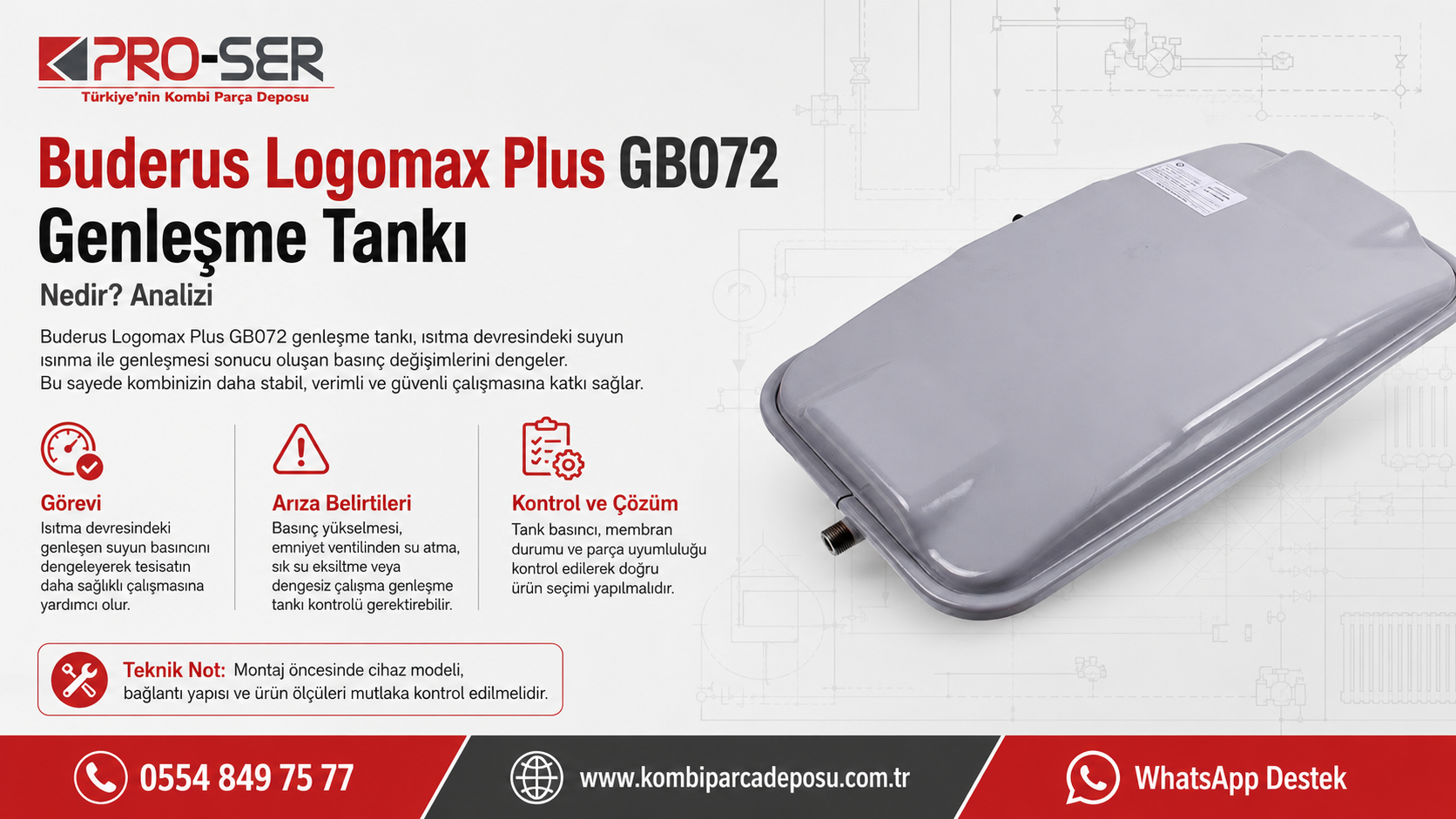 Buderus Logomax Plus GB072 Genleşme Tankı Nedir? Analizi – PRO-SER