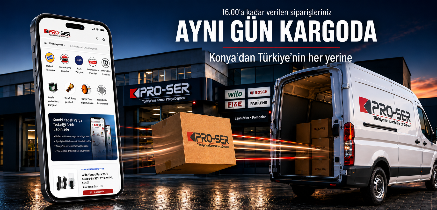 Samsun Kombi Yedek Parça Siparişi Hızlı Kargo Gönderimi – PRO-SER