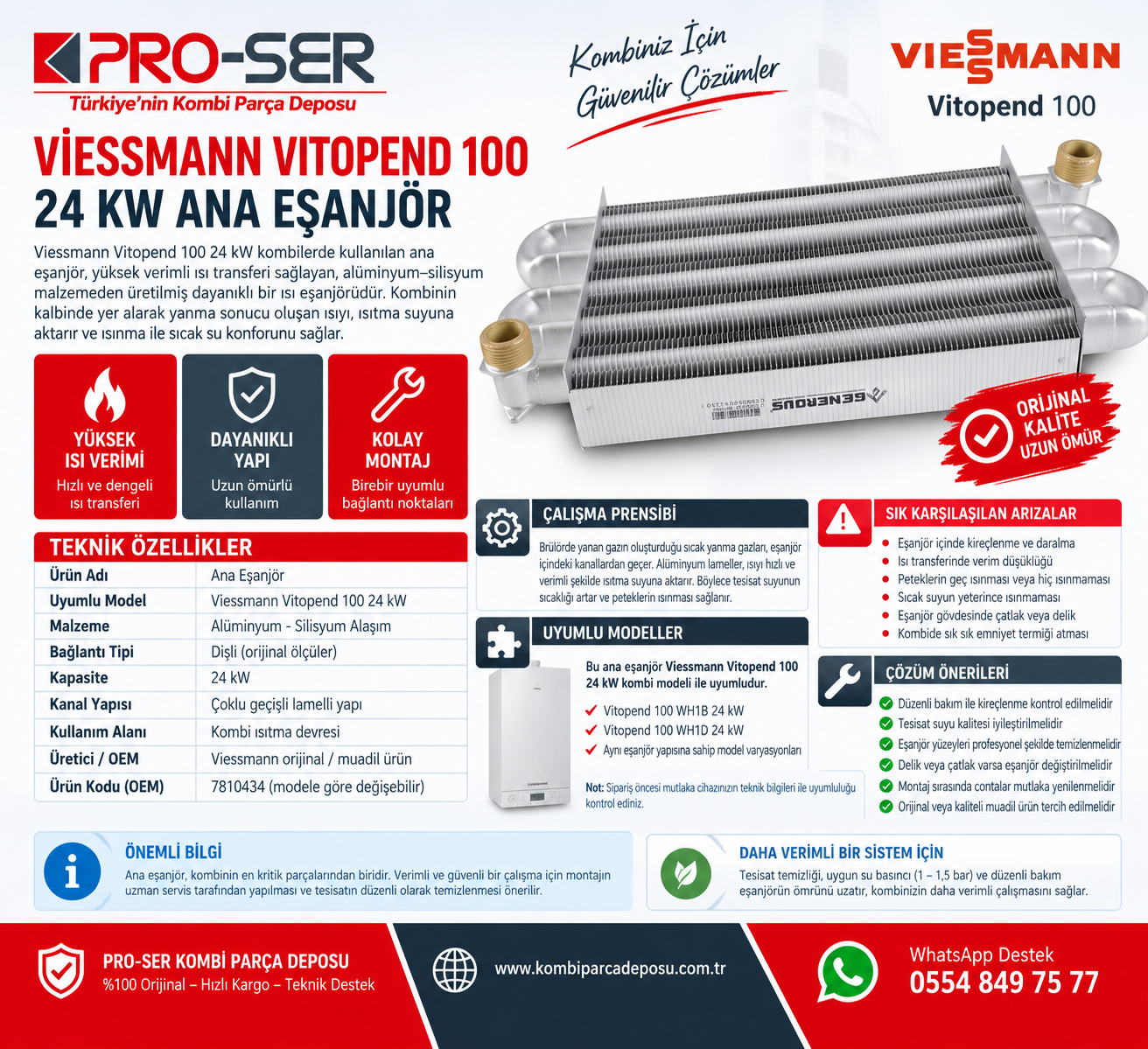 Viessmann Vitopend 100 24 Kw Ana Eşanjör Teknik Analizi – PRO-SER