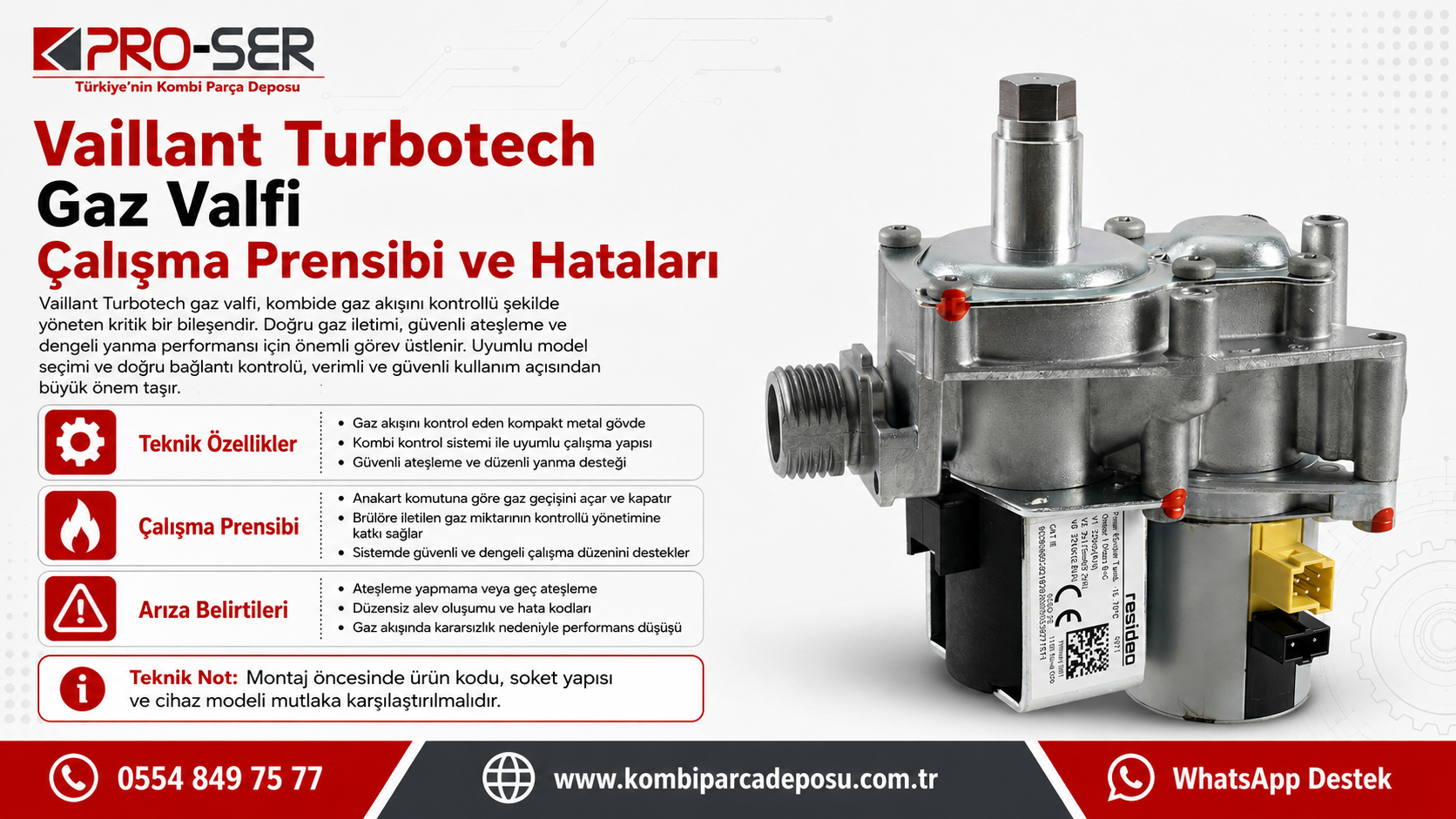 Vaillant Turbotech Gaz Valfi Çalışma Prensibi ve Hataları – PRO-SER