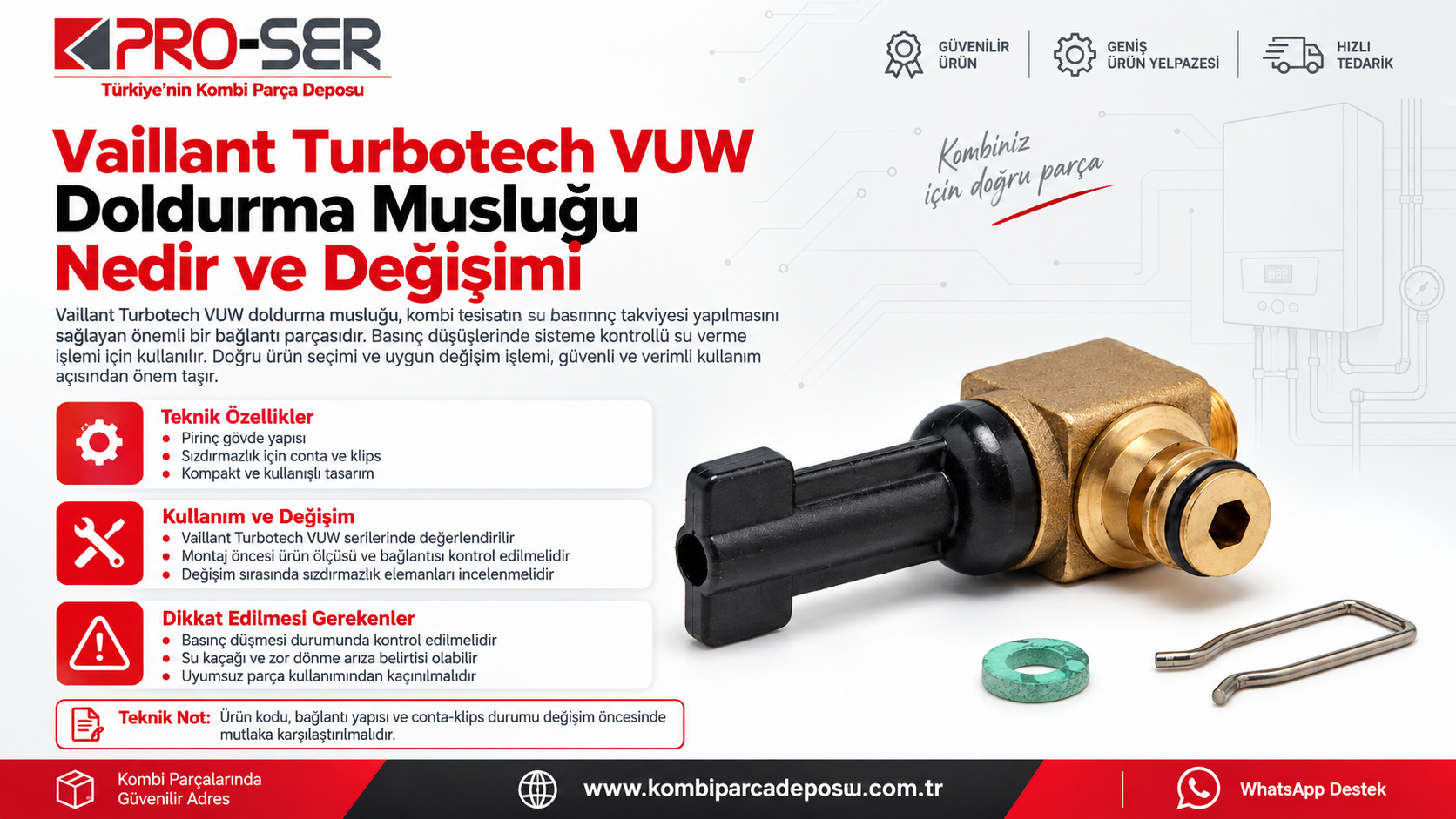 Vaillant Turbotech Vuw Doldurma Musluğu Nedir Ve Değişimi – PRO-SER