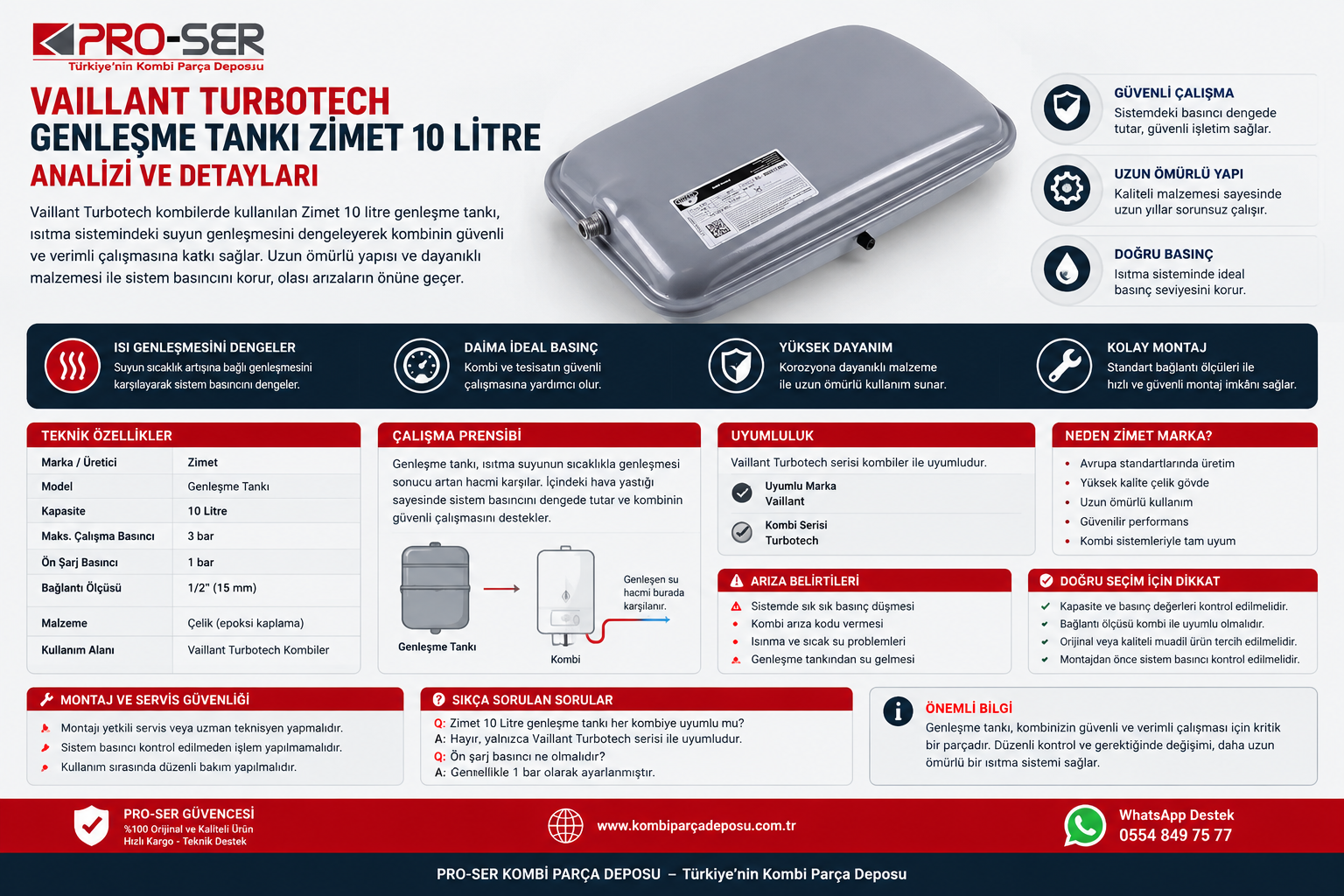 Vaillant Turbotech Genleşme Tankı Zimet 10 Litre Analizi – PRO-SER