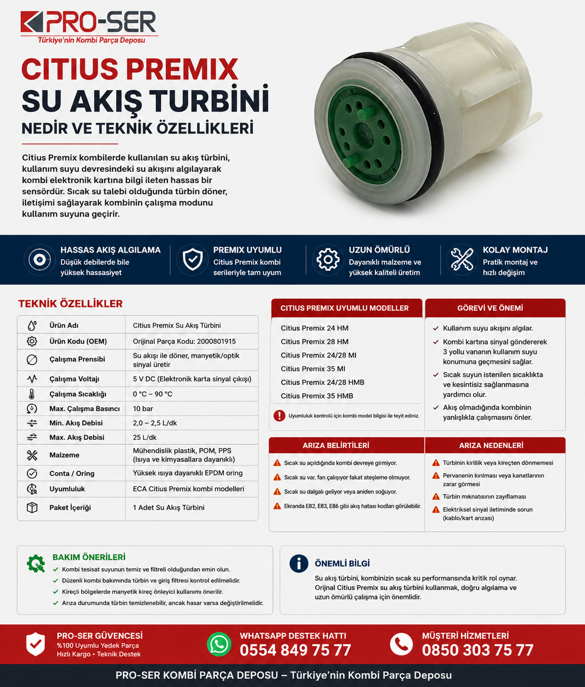 Citius Premix Su Akış Turbini: Nedir ve Teknik Özellikleri – PRO-SER