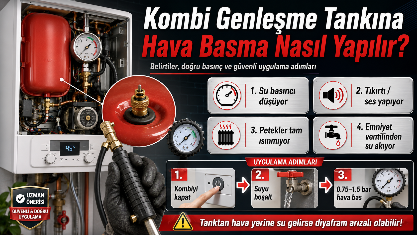 Kombi Genleşme Tankına Hava Basma: Detaylı ve Güvenli Yöntemler – PRO-SER