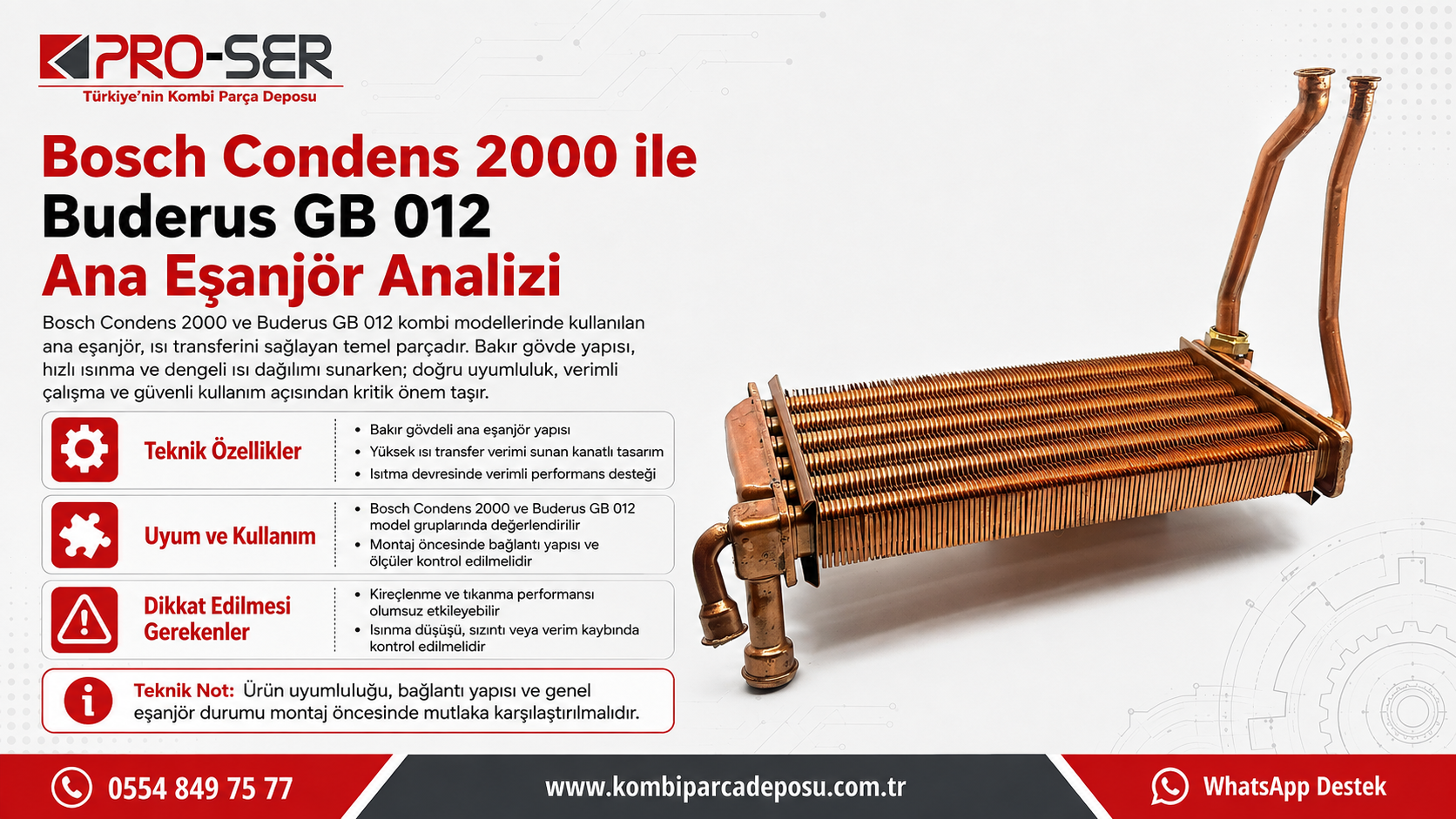 Bosch Condens 2000 ile Buderus GB 012 Ana Eşanjör Analizi