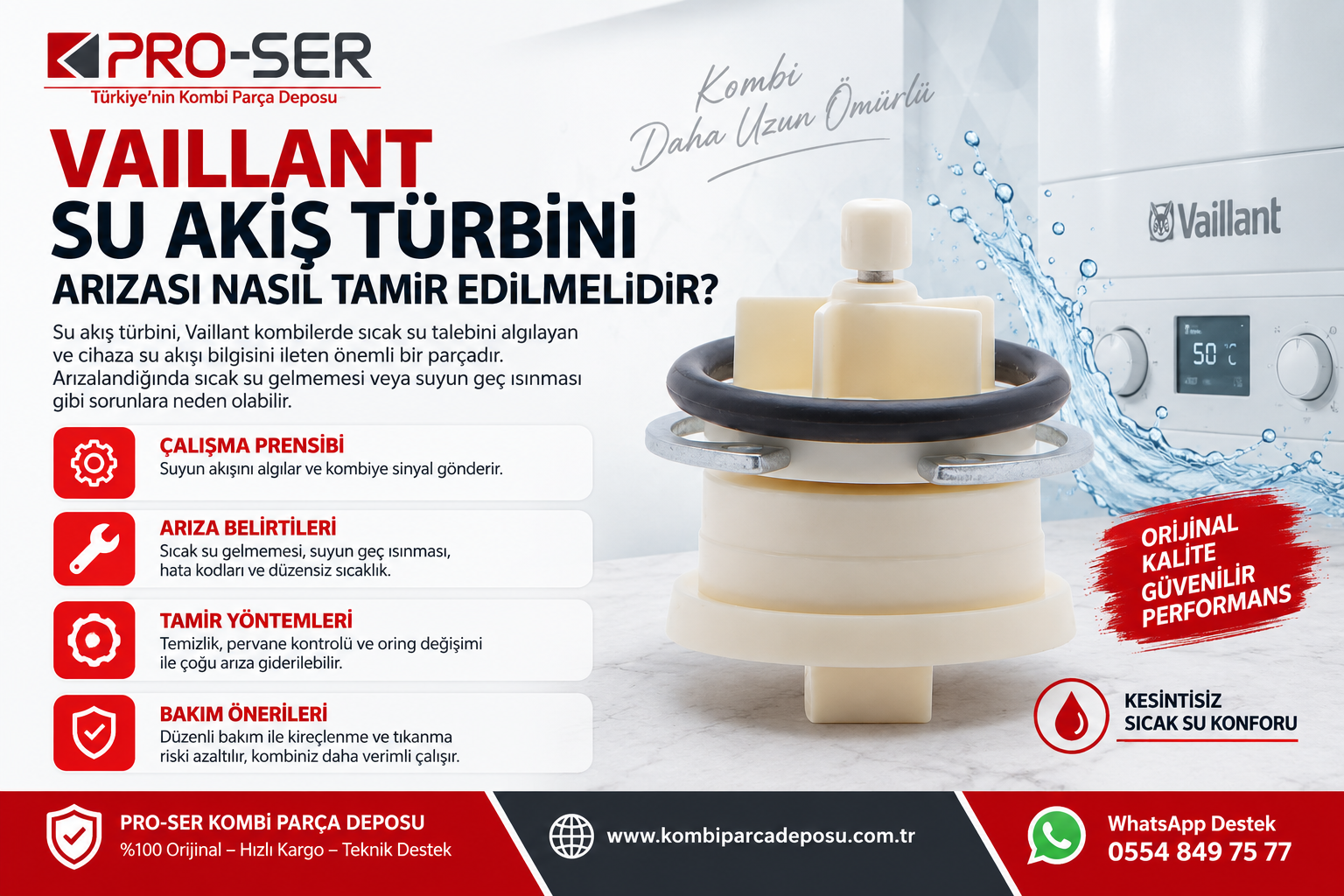 Vaillant Su Akış Türbini Arızası Nasıl Tamir Edilmelidir