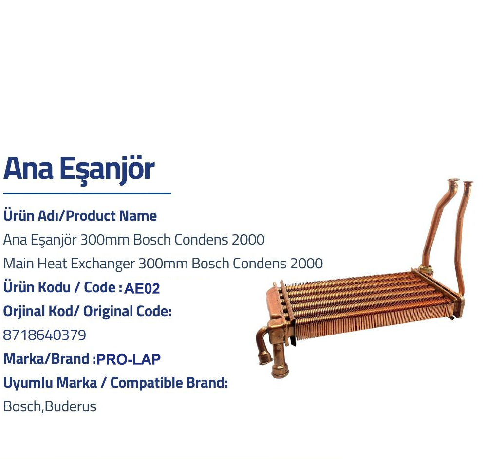 Bosch Condens 2000 Ana Eşanjör: Uzman Analizi ve Güvenceler – PRO-SER