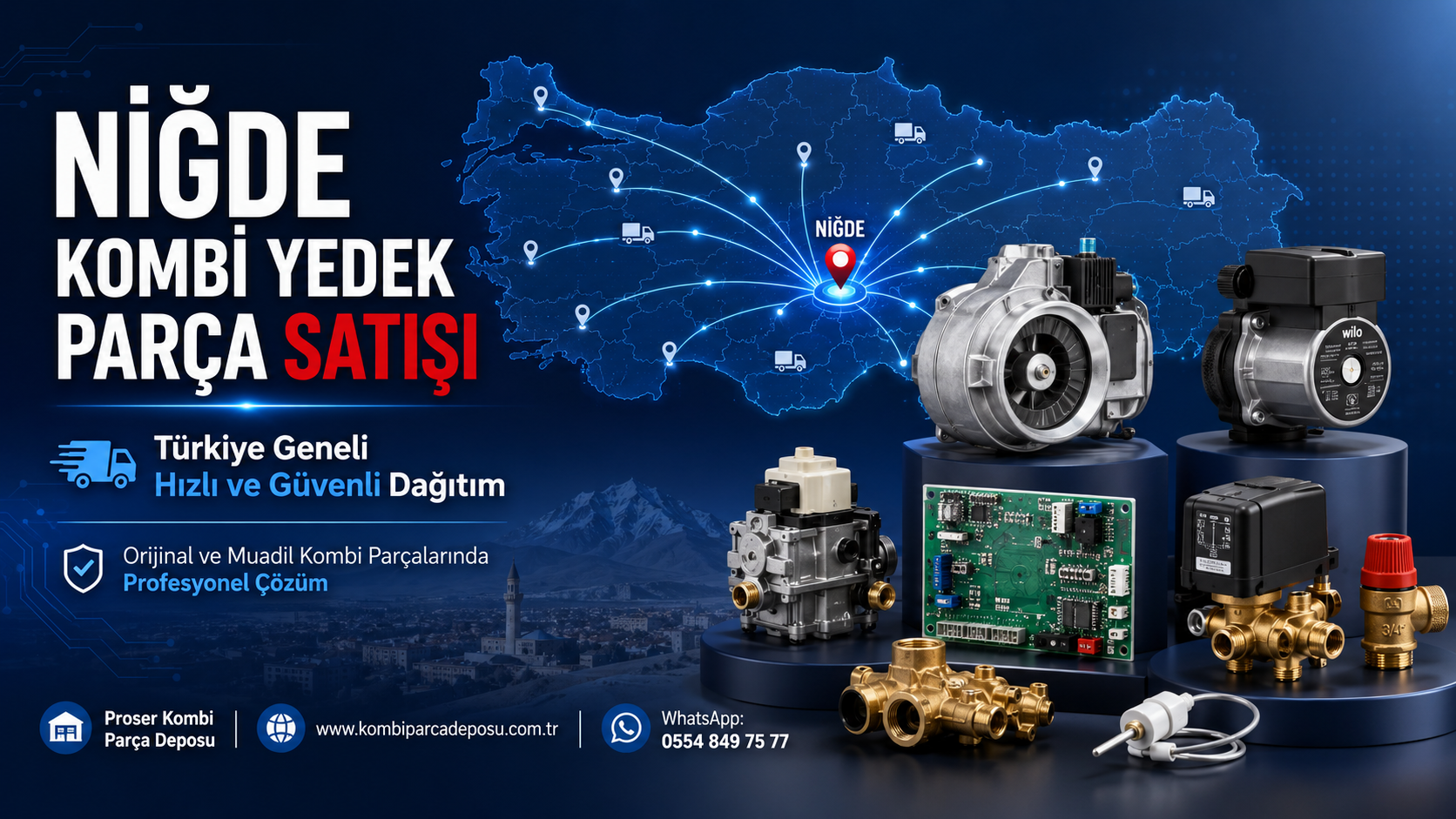 Niğde Kombi Yedek Parça Satışı ve Türkiye Geneli Dağıtım – PRO-SER