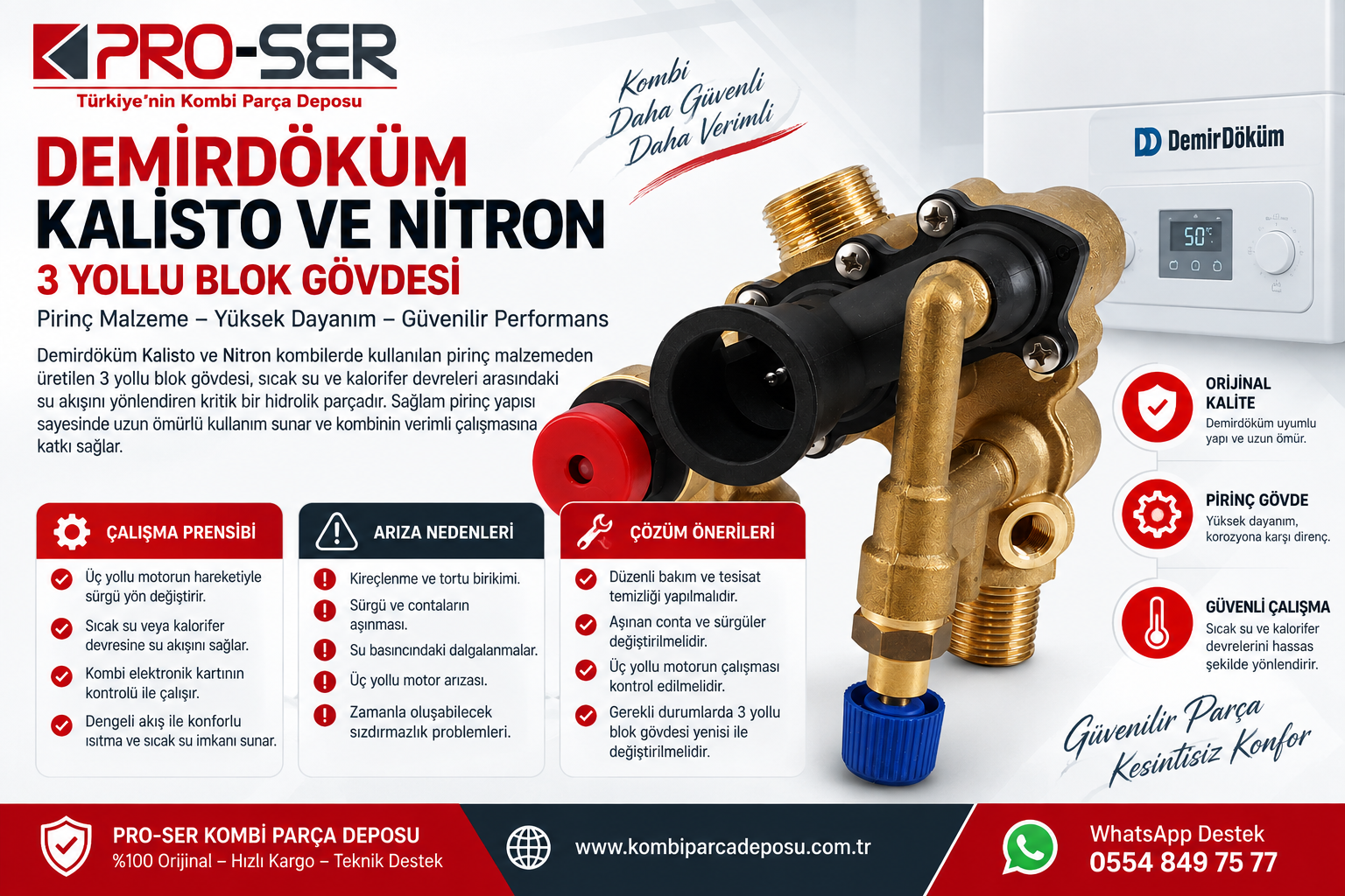 Demirdöküm Kalisto Nitron 3 Yollu Blok Gövdesi Özellikleri – PRO-SER