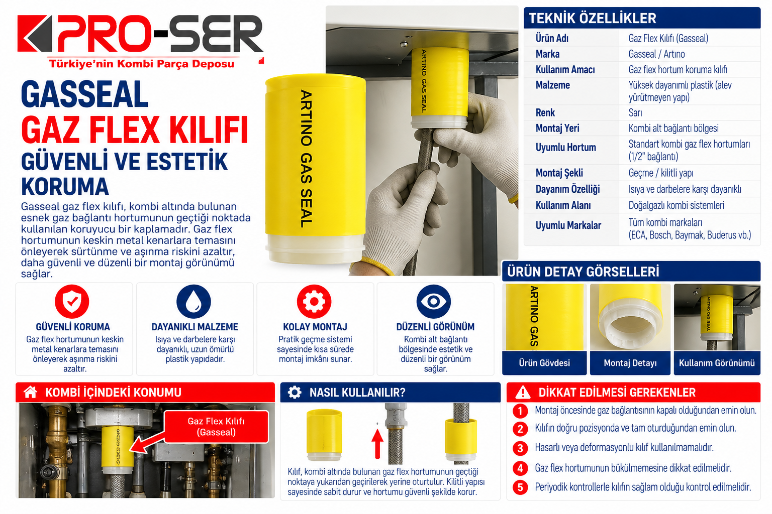 Gasseal Gaz Flex Kılıfı Tesisat Koruyucu Özellikleri Nedir – PRO-SER
