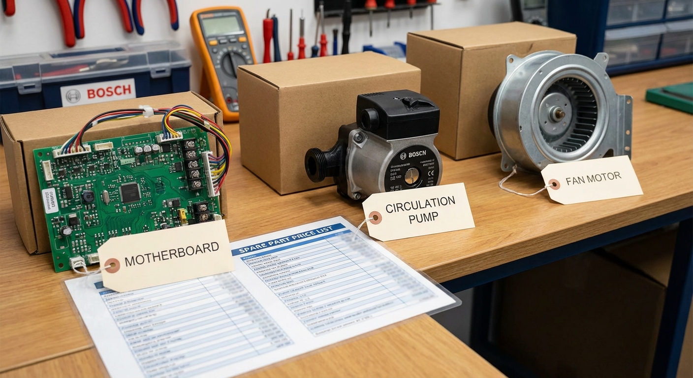 Güncel Bosch Kombi Yedek Parça Fiyat Listesi ve Detayları – PRO-SER