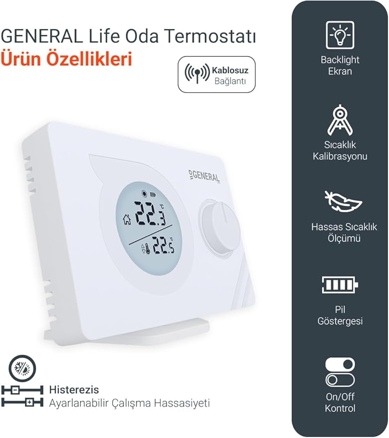 General Mitra 220 RF Kablosuz Dijital Oda Termostatı General Mitra 220 RF Kablosuz Dijital Oda Termostatı – PRO-SER