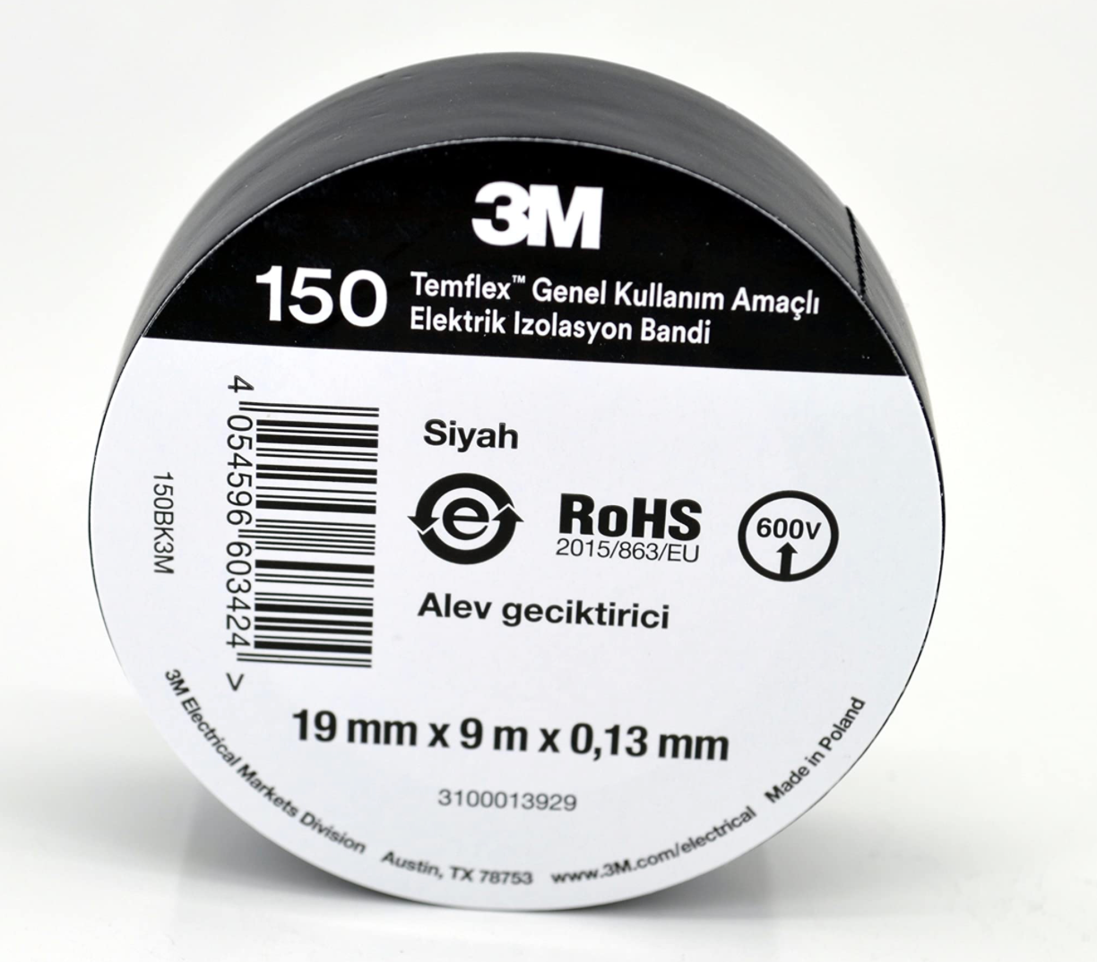 İZOLEBANT 18MM TEMFLEX 1300E SİYAH 3M İZOLEBANT 18MM TEMFLEX 1300E SİYAH 3M – PRO-SER
