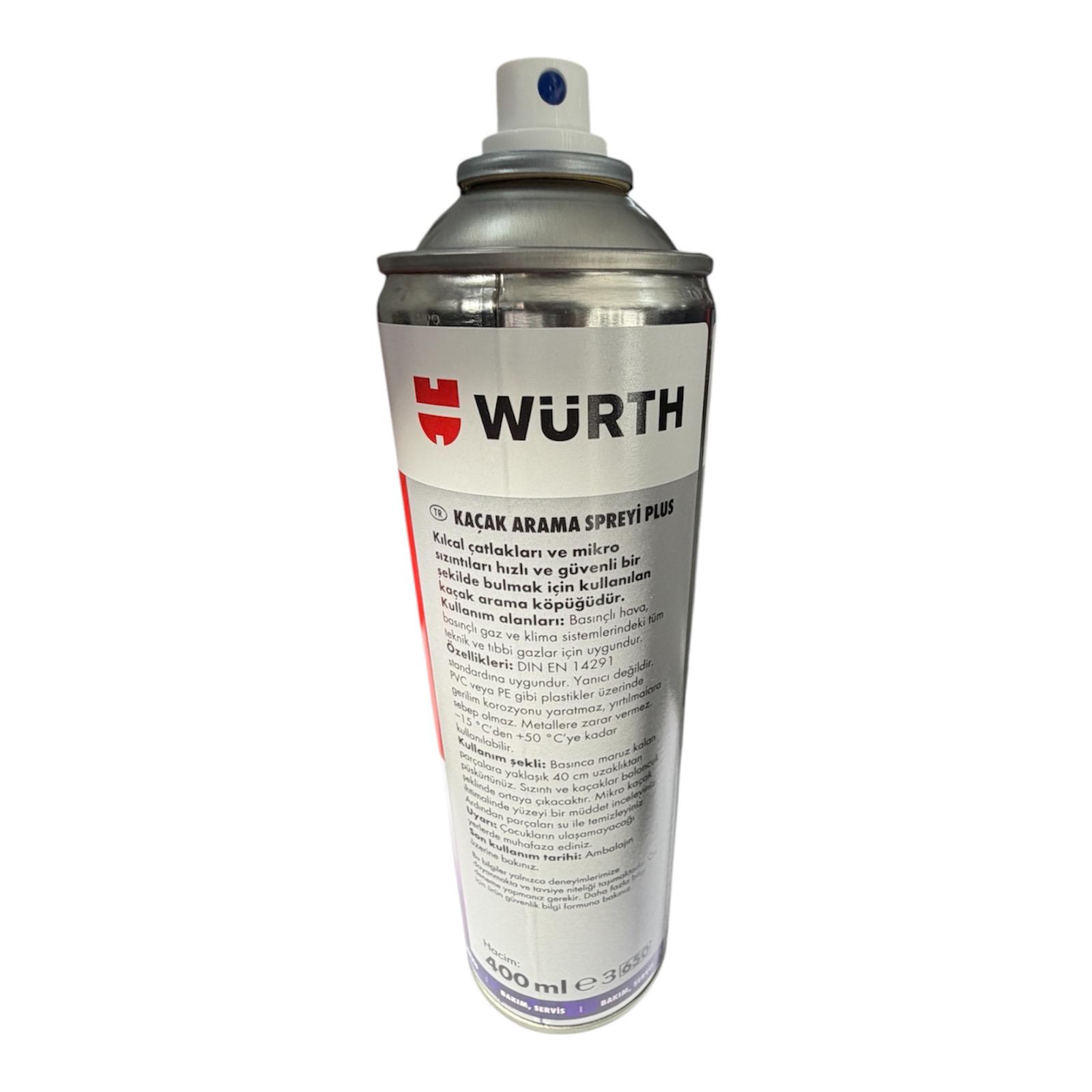 Würth Kaçak Arama Plus Kontrol Spreyi 400 ml | Gaz ve Basınçlı Sistem Kaçak Kontrolü Würth Kaçak Arama Plus Kontrol Spreyi 400 ml | Gaz ve Basınçlı Sistem Kaçak Kontrolü – PRO-SER