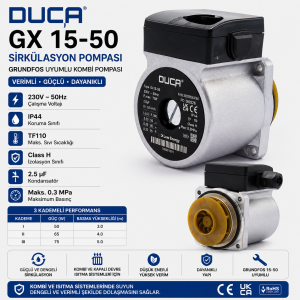 Kombi Sirkülasyon Pompası Duca Grundfos Uyumlu 15-50 – PRO-SER