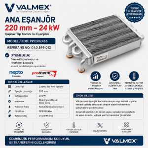 Nepto Protherm Leopard Ana Eşanjör 220mm 24kw (Valmex) – PRO-SER