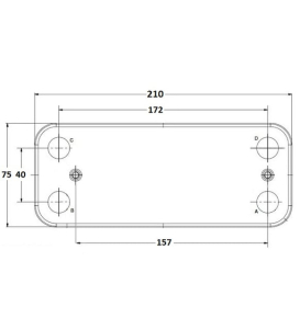 Plaka Eşanjör 16 P- Baymak Baxi (156.5mm Düz) Hrale – PRO-SER