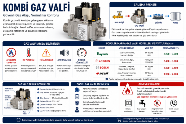 En Uygun Kombi Gaz Valfi Fiyatları ve Orijinal Modeller - PRO-SER