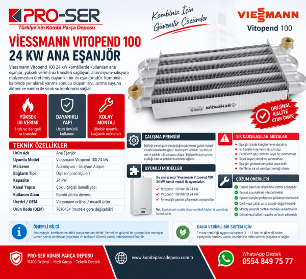 Viessmann Vitopend 100 24 Kw Ana Eşanjör Teknik Analizi - PRO-SER