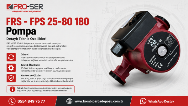 FRS - FPS 25-80 180 Pompa: Detaylı Teknik Özellikleri - PRO-SER