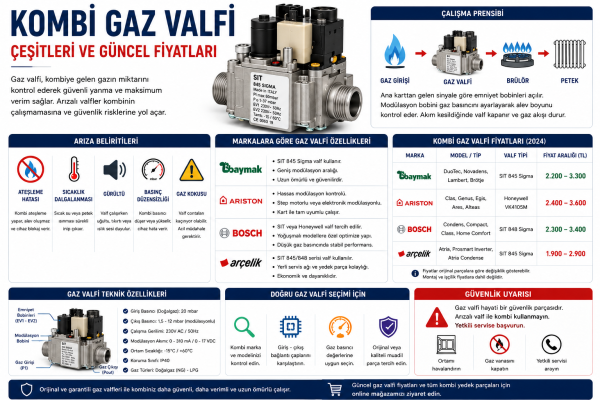 Kombi Gaz Valfi Çeşitleri ve Güncel Gaz Valfi Fiyatları - PRO-SER
