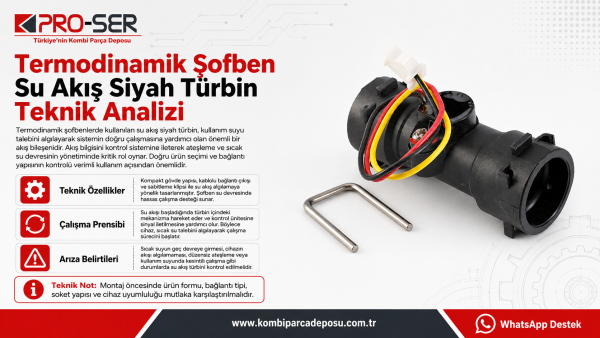 Termodinamik Şofben Su Akış Siyah Türbin Teknik Analizi - PRO-SER