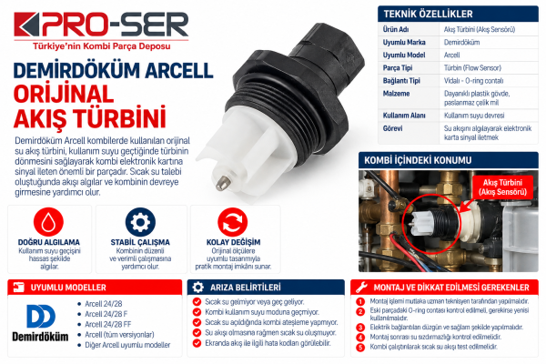 Demirdöküm Arcell Orijinal Akış Türbini Teknik İncelemesi - PRO-SER