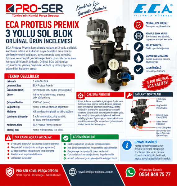 Eca Proteus Premix Orijinal 3 Yollu Sol Blok İncelemesi - PRO-SER