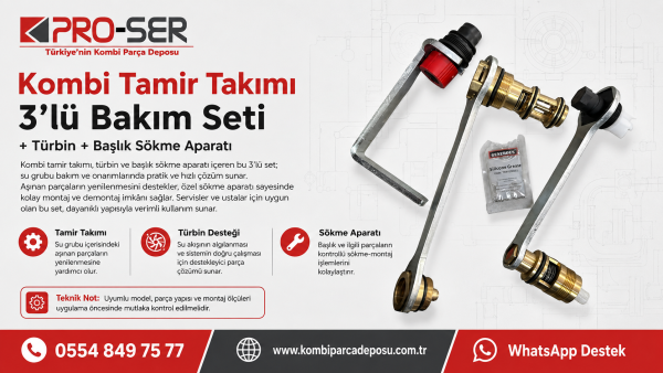 Kombi Tamir Seti: Türbin ve Sökme Aparatı Özellikleri - PRO-SER